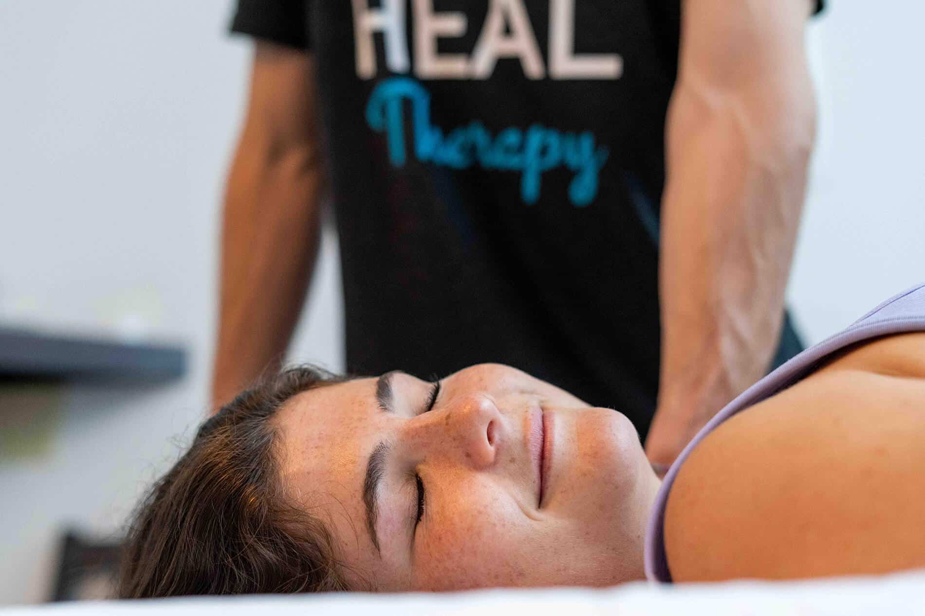woman getting deep tissue reset